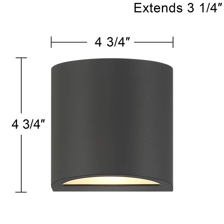 Marisha 4 3/4" High Black LED Outdoor Wall Light Set of 2