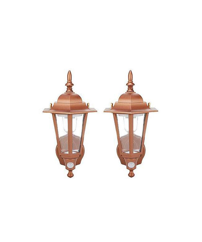 Maxa Copper 15" Battery Power Motion Sensor Outdoor Lights Set of 2