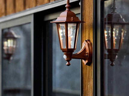 Maxa Copper 15" Battery Power Motion Sensor Outdoor Lights Set of 2