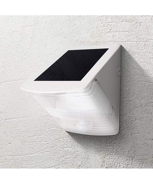 Maxsa White Wedge 6 1/2 High Solar Powered LED Security Light