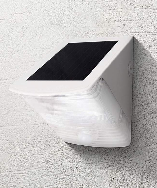 Maxsa White Wedge 6 1/2 High Solar Powered LED Security Light