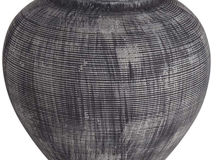 McGinn 9" Wide Rough Antique Black Decorative Vase