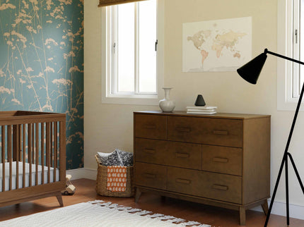 M5826NL,Babyletto,Scoot 6-Drawer Dresser in Natural Walnut