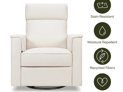 M17182PCMEW,Namesake,Willa Pro Power Glider Recliner w/ Power Lumbar in Performance Cream Eco-Weave
