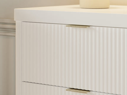 M26716RW,Namesake,Brimsley Tambour 6-Drawer Assembled Dresser in Warm White