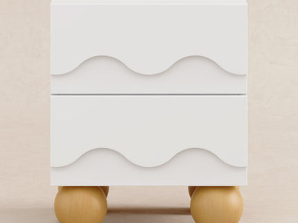 M31160WHY,Babyletto Kids,Lido Wave Nightstand in White and Honey