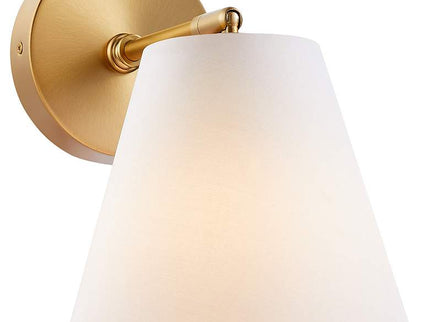 Meridian 10" High Natural Brass Wall Sconces Set of 2