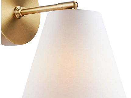 Meridian 10" High Natural Brass Wall Sconces Set of 2