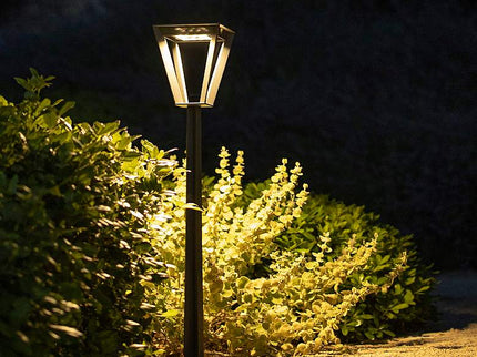 Metro 28"H Space Gray Dusk-to-Dawn Solar LED Outdoor Path Light