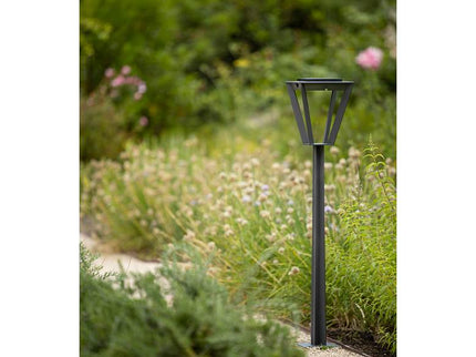 Metro 28"H Space Gray Dusk-to-Dawn Solar LED Outdoor Path Light