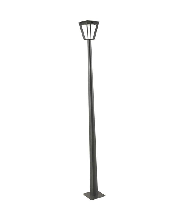 Metro 76" High Space Gray LED Solar Outdoor Park Light