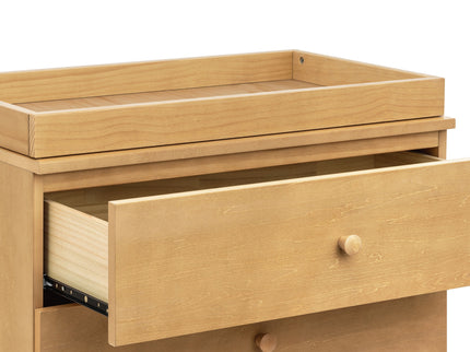 M12923HYVTL,Babyletto,Gelato 3-Drawer Changer Dresser  leather feet w/Removable Changing Tray in Honey