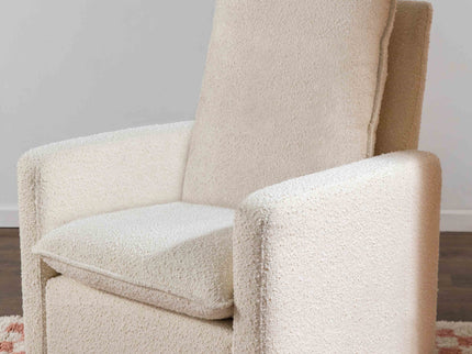 M20987WBG,Babyletto,Cali Pillowback Swivel Glider in Ivory Boucle w/ Gold Base