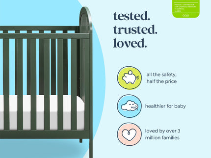 M23901FRGR,DaVinci,Beau 3-in-1 Convertible Crib in Forest Green