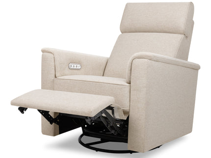 M17186PBEW,Namesake,Willa Plus Power Glider Recliner w/ Power Headrest in Performance Beach Eco-Weave