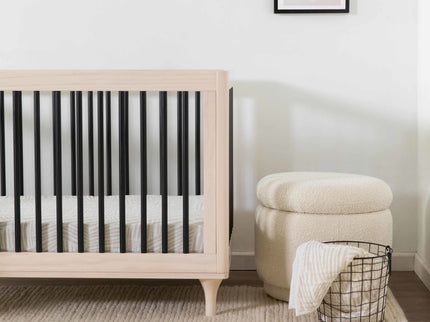 M9001NXB,Babyletto,Lolly 3-in-1 Convertible Crib w/Toddler Bed Conversion in WashedNatural/Black