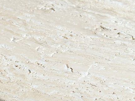 Midsummer 20" Wide Travertine and Antique Brass Accent Table