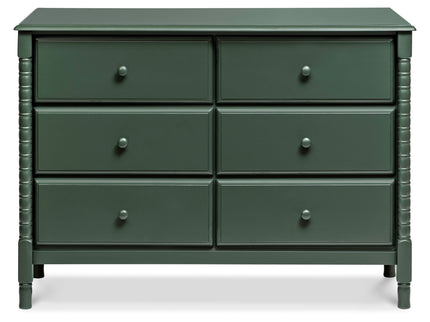 M7326FRGR,DaVinci,Jenny Lind Spindle 6-Drawer Dresser in Forest Green