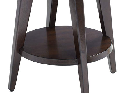 Milton 24" Wide Dark Brown Round Accent Table