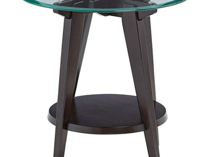Milton 24" Wide Dark Brown Round Accent Table