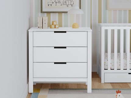 F11923W,Carter's,Colby 3-drawer Dresser in White Finish