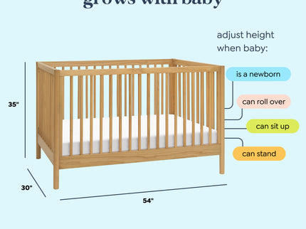 M25101HY,DaVinci,Birdie 3-in-1 Convertible Crib in Honey
