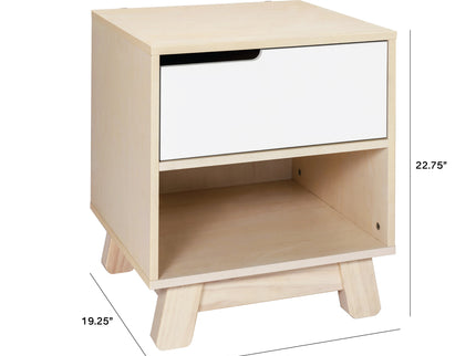 M4260NXW,Babyletto,Hudson Nightstand with USB Port in Washed Natural / White