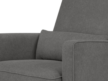 M11687GY,DaVinci,Olive Glider and Ottoman in Dark Grey Finish w/Dark Grey Piping