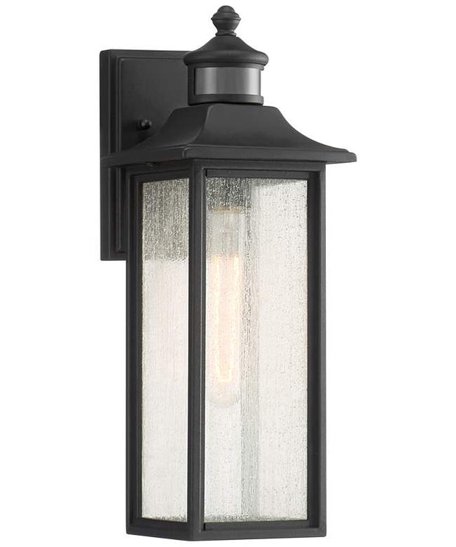 Moray Bay 16 1/2" High Black Motion Sensor Outdoor Wall Light