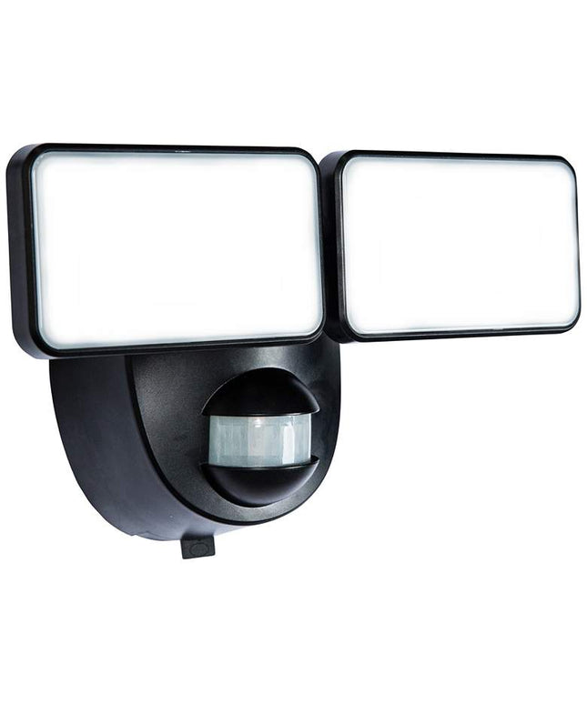 Motion-Activated Battery-Powered LED Security Light in Black