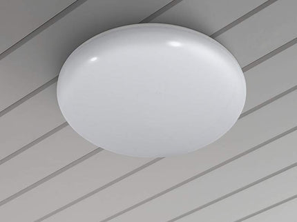 Motion Sensor Dusk-to-Dawn 12 1/2" Wide 5000K LED Outdoor Button Light