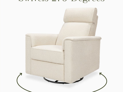 M17182PWB,Namesake,Willa Pro Power Glider Recliner w/ Power Lumbar in Performance Ivory Boucle
