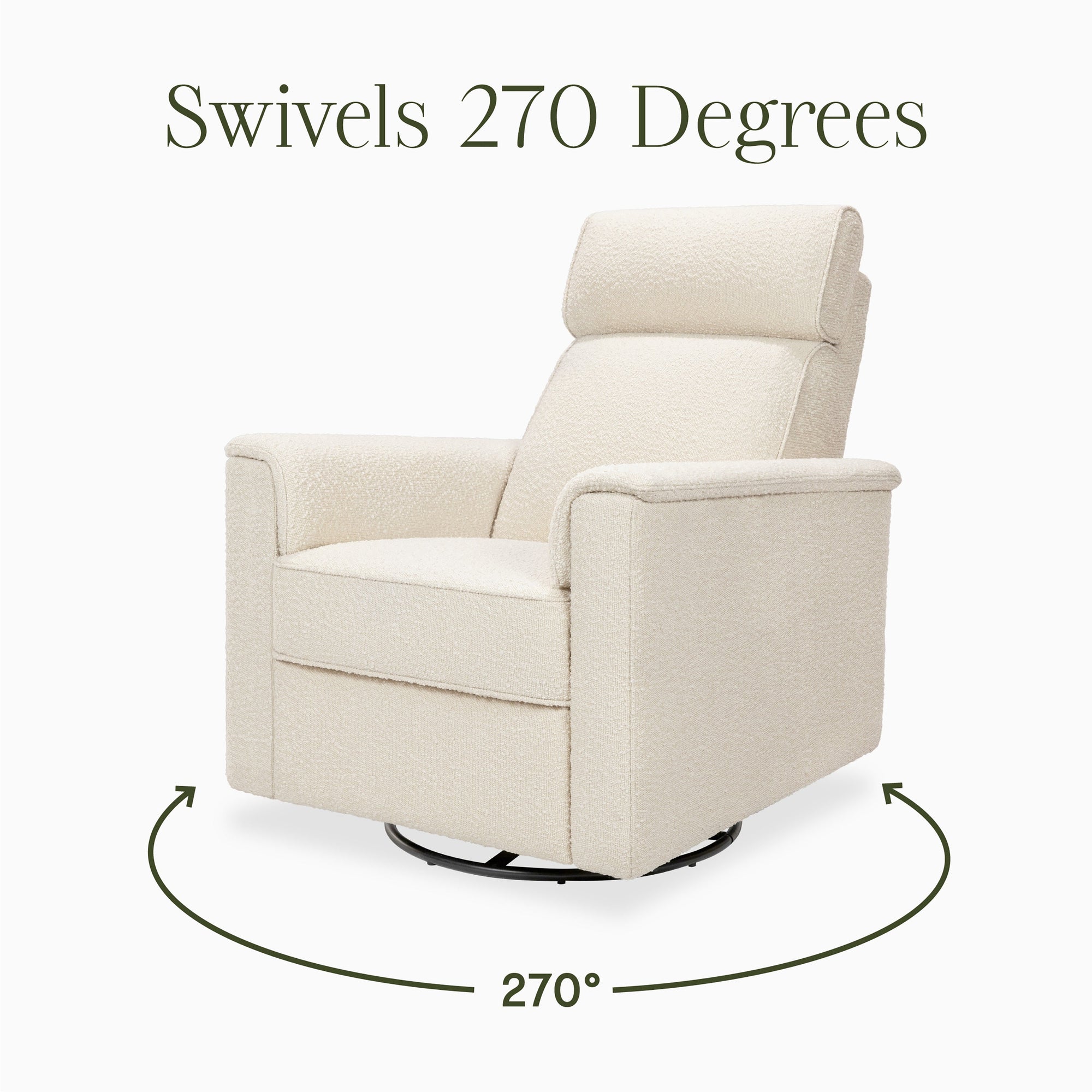 M17182PWB,Namesake,Willa Pro Power Glider Recliner w/ Power Lumbar in Performance Ivory Boucle