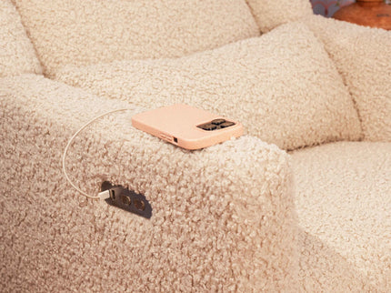 M11286AT,Babyletto,Kiwi Plus Power Glider Recliner w/ Power Headrest in Almond Teddy Loop