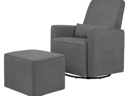 M11687GY,DaVinci,Olive Glider and Ottoman in Dark Grey Finish w/Dark Grey Piping