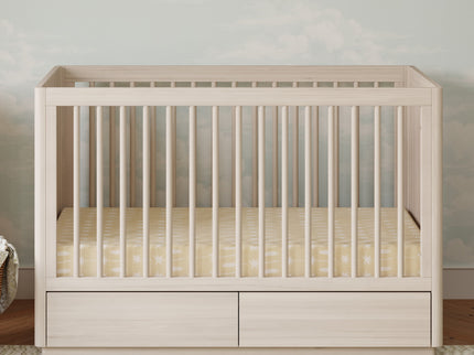 M21601NX,Babyletto,Bento 3-in-1 Convertible Storage Crib w/Toddler Bed Conversion Kit in Washed Natural