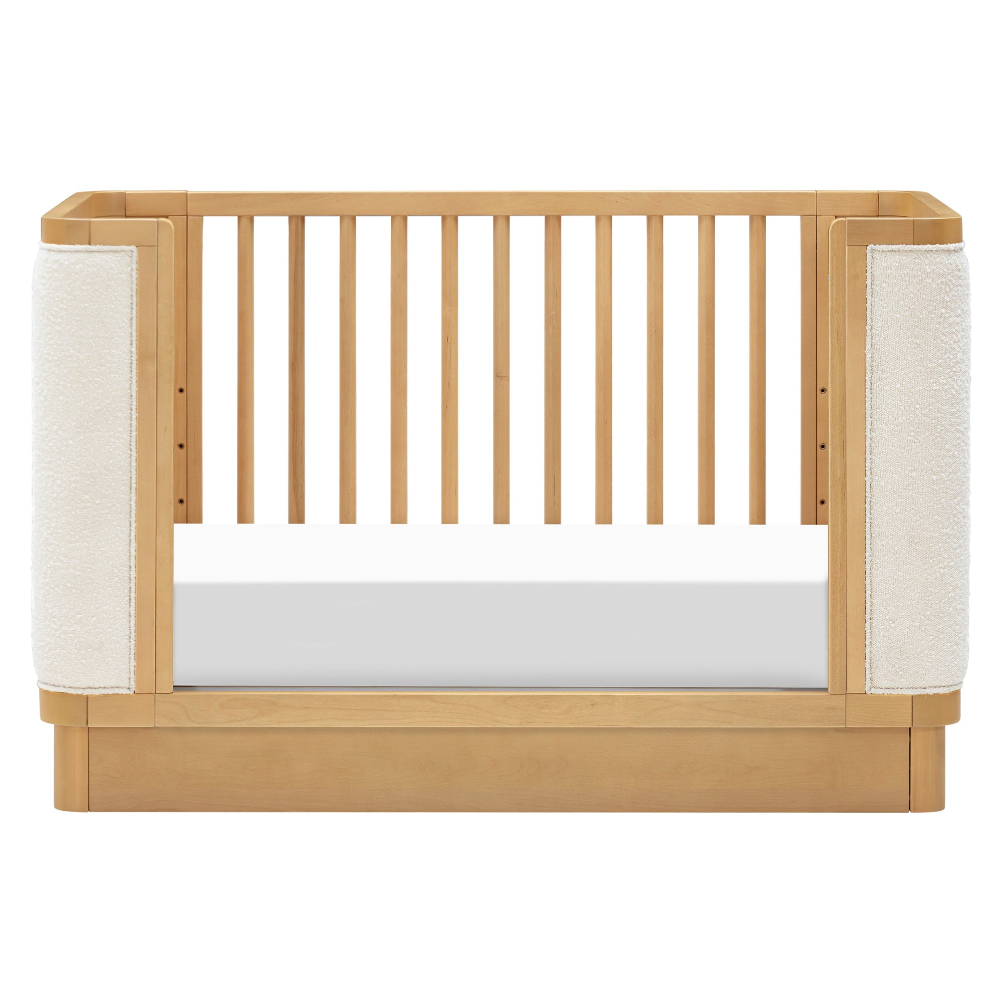 M26201HYWB,Babyletto,Bondi Boucle 4-in-1 Convertible Crib w/ Toddler Bed Kit in Honey with Ivory Boucle