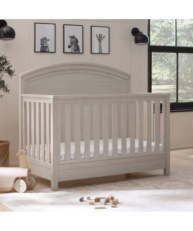 B26401WDF,Monogram by Namesake,Hemsted 4-in-1 Convertible Crib in White Driftwood