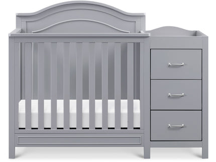 M12881G,DaVinci,Charlie 4-in-1 Convertible Mini Crib & Changer in Grey