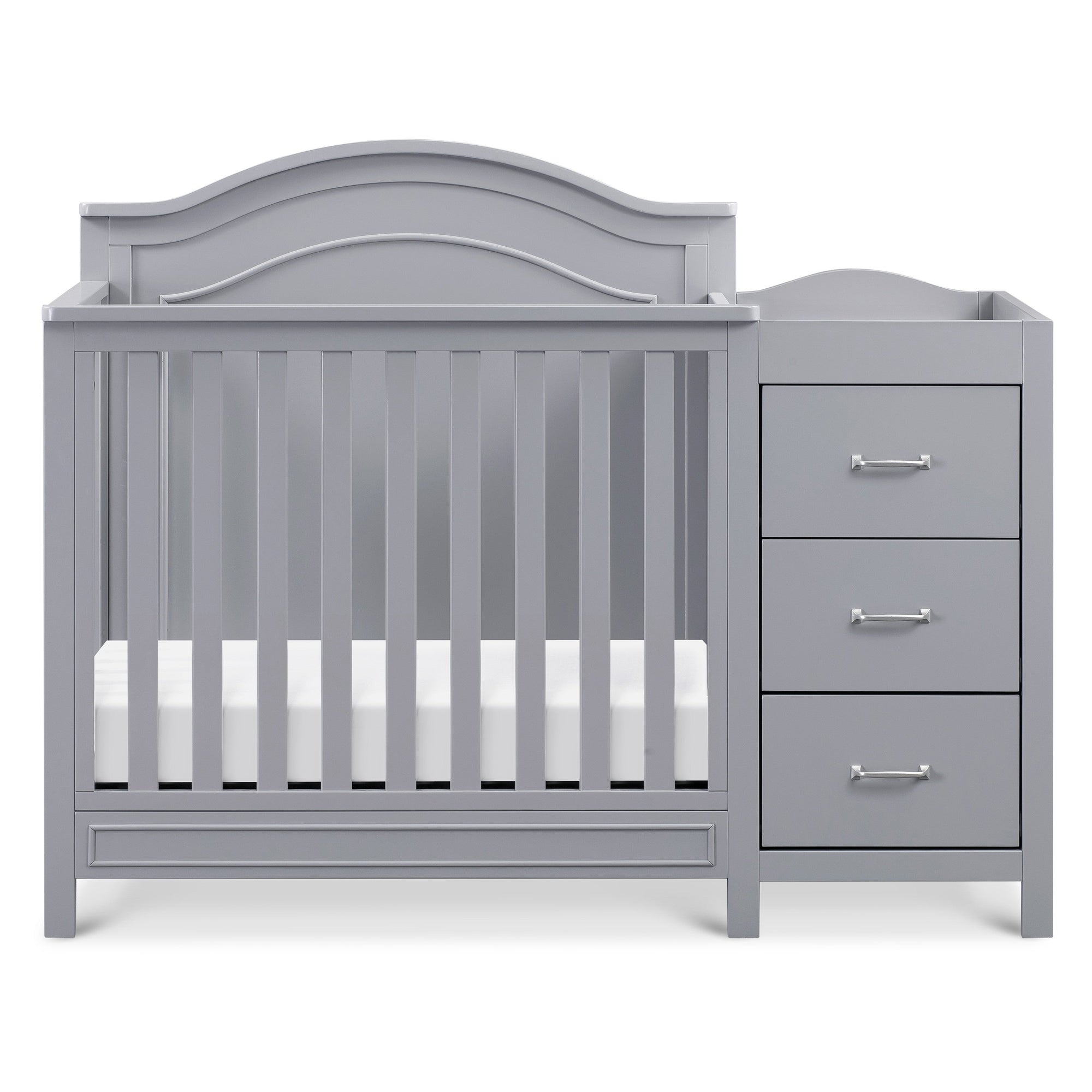 M12881G,DaVinci,Charlie 4-in-1 Convertible Mini Crib & Changer in Grey