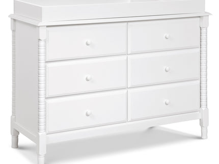 M7326W,DaVinci,Jenny Lind Spindle 6-Drawer Dresser in White