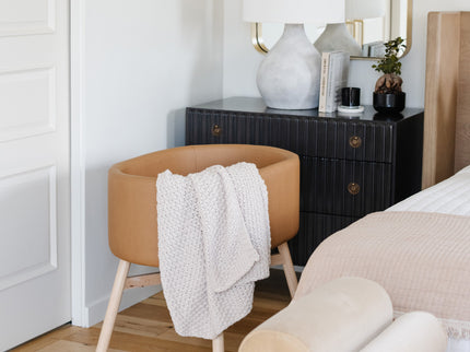 M26834GCLB,Babyletto,babyletto x GATHRE Capsule Bassinet in Camel