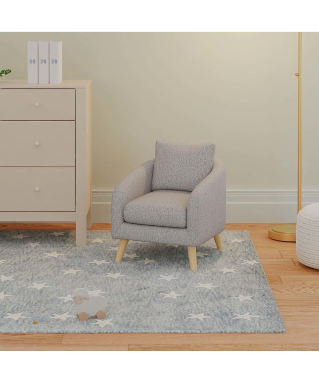 M30703FTGLF,DaVinci,Nina Kids Chair in Frost Grey with Light Wood Feet