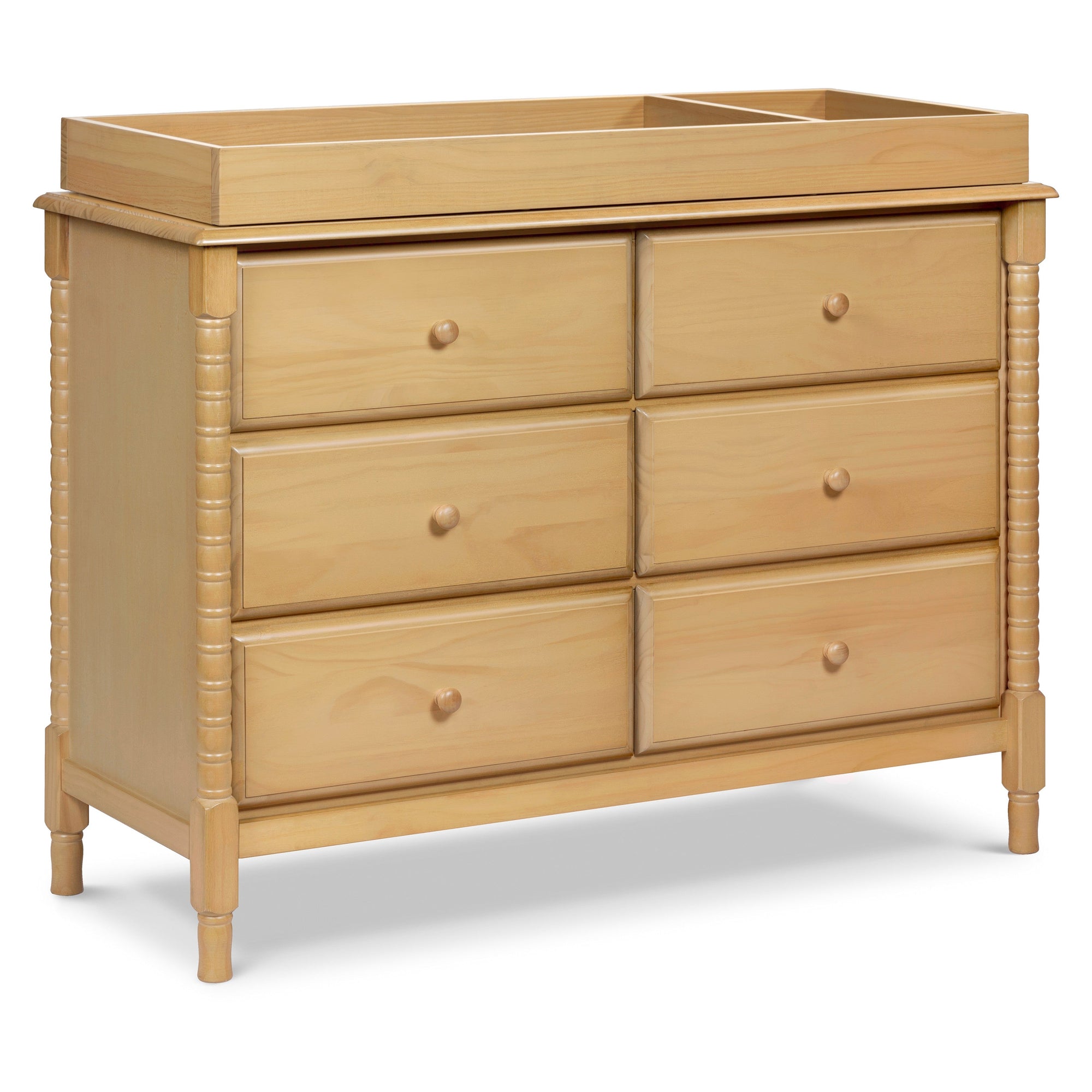 M7326HY,DaVinci,Jenny Lind Spindle 6-Drawer Dresser in Honey