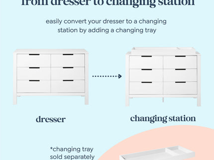 F11926W,Carter's,Colby 6-Drawer Double Dresser in White