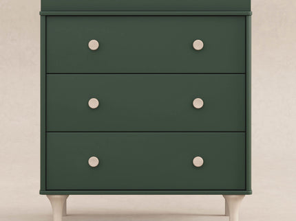 M9023FRGRNX,Babyletto,Lolly 3-Drawer Changer Dresser w/Removable Tray  Forest Green/Washed Natural