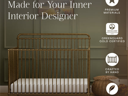 M15301VG,Namesake,Winston 4-in-1 Convertible Crib in Vintage Gold