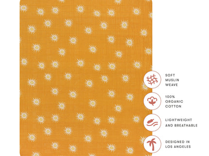 T26933,Babyletto,Golden Hour Muslin All-Stages Midi Crib Sheet in GOTS Certified Organic Cotton