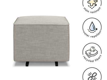 M13985PFTGRY,DaVinci,Davinci Universal Gliding Ottoman in Performance Grey Linen