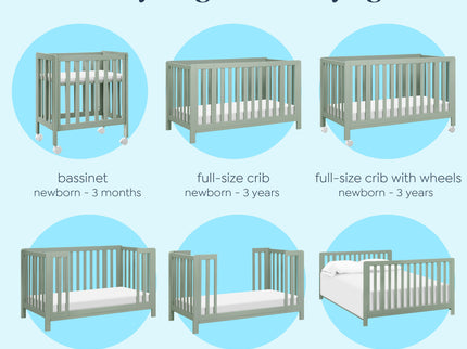 F11980LS,Carter's,Colby GROW 6-in-1 Convertible Bassinet to Crib in Light Sage